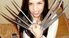Woman claws X-Men wolverine brunettes cosplay