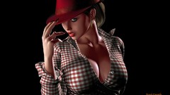 Woman cleavage 3D girls