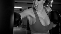 Woman cleavage boxing Jordan