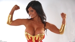 Woman cleavage denise milani