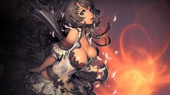 Woman cleavage fantasy art