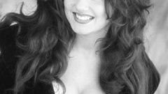 Woman cleavage grayscale monochrome
