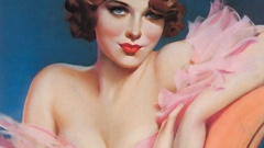 Woman cleavage pinups