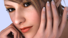 Woman close-up 3D view