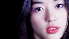 Woman close-up black background Celebrity Actress asians models 