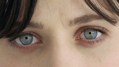Woman close-up blue eyes
