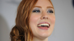 Woman close-up blue eyes