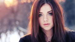 Woman close-up brunettes models Irishka