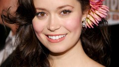 Woman close-up Celebrity smiling brown eyes brunettes summer 