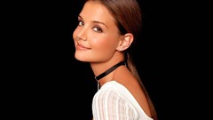 Woman close-up dress Profile Katie Holmes faces smiling long 