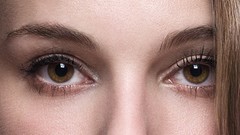 Woman close-up eyes Actress