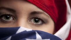 Woman close-up eyes faces