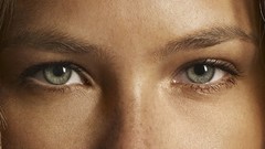 Woman close-up eyes models