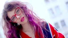 Woman close-up faces