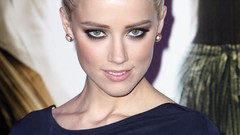 Woman close-up faces Actress amber heard