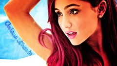 Woman close-up faces ariana grande redheads