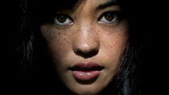 Woman close-up faces asians