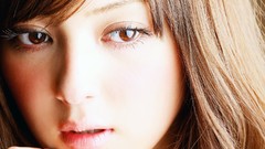Woman close-up faces asians models supermodels Nozomi Sasaki 