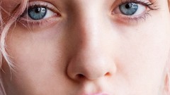 Woman close-up faces blondes blue eyes models