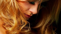 Woman close-up faces blondes models