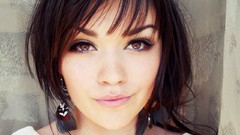 Woman close-up faces brown eyes brunettes Diana