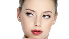 Woman close-up faces brunettes models