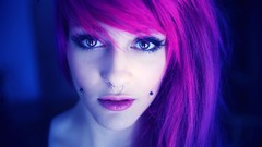 Woman close-up faces brunettes models