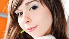 Woman close-up faces brunettes models Ariel Rebel