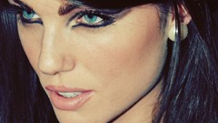 Woman close-up faces brunettes models Louise Cliffe