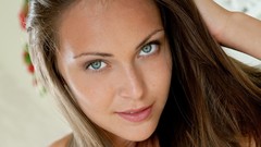 Woman close-up faces brunettes Sophia E Irish A-Met-Art