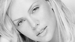 Woman close-up faces charlize theron