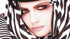 Woman close-up faces fashion photography