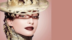 Woman close-up faces fashion photography