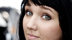 Woman close-up faces green eyes brunettes Taylor McCutchan