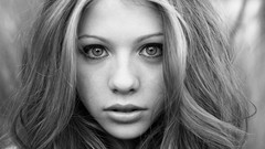 Woman close-up faces monochrome michelle trachtenberg