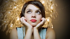 Woman close-up faces norah jones brunettes