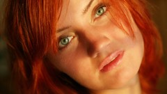 Woman close-up faces redheads