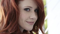 Woman close-up faces redheads Elle Alexandra