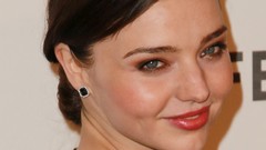 Woman close-up fashion stills brunettes models miranda kerr 