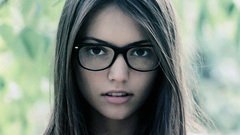 Woman close-up glasses girls