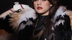 Woman close-up Hollywood Actress brunettes models photo shoot 