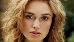 Woman close-up Keira Knightley faces Actress