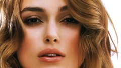 Woman close-up Keira Knightley faces Actress
