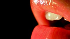 Woman close-up lips