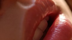 Woman close-up lips