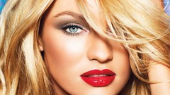 Woman close-up lips blondes models candice swanepoel hair in 