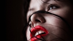 Woman close-up lips faces