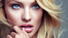 Woman close-up lips faces blondes blue eyes models candice 