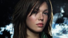 Woman close-up lips faces mandy moore brunettes models