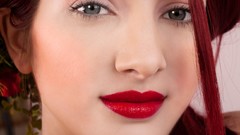 Woman close-up lips faces models susan coffey redheads